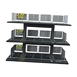 Shamiina 1/64スケールダイキャストモデルカーディスプレイケース、卓上装飾、3段ダイキャストカーショーケース、モデルコレクター向け車両モデルケース