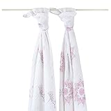 [正規輸入品](エイデンアンドアネイ)aden+anais モスリンスワドル おくるみ 2枚組/3.バード