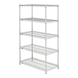 ルミナス オーダーラック ルミナススリムシリーズ 5段 +延長2本(+16cm) 幅91.5×奥行46×高さ178.8cm ゴムキャスター大仕様(ストッパー付) SM9045N0000150DDNV-5