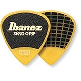 Ibanez アイバニーズ ピック PA16HSG-YE HEAVY（1.00mm） サンドグリップ ショート･ティアドロップ (イエロー)