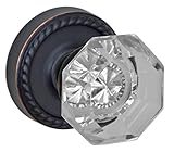 Fusion Hardware P-16-Z8-0-ORB Full Set Victorian Clear Passage Knob with Rose Adjustable Backset, Oi