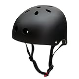 ヘルメット 子ども用 大人用 男女兼用 自転車ヘルメット 軽量 選べる 6色 自転車　スケートボード　キックボード ローラー スケート　ウォーター スポーツ用 (ブラック, M)