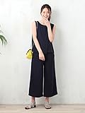Angeliebe エンジェリーベ マタニティ 授乳口付き ジョーゼット セットアップ 妊婦服 産前 産後 セット商品 M ～ L ネイビー × ネイビー 22053 22053102