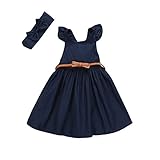Cutelove 子供ドレス ワンピース 女の子 ドレス＆ヘッドバンド＆ベルト キャミワンピース 蝶結び付き バックレス 袖なし 可愛い 夏 素敵