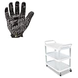 kitirnbhg04lrcp409100 cm – Valueキット – rubbermaid-cream X TRA 3つシェルフユーティリティカート、すべての側面( rcp409100 cm )