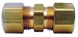 Jmf圧縮圧縮ユニオン3 /8 " x 3 /8 "圧縮イエロー真鍮バルク400 PSI < 0.25 % Lead