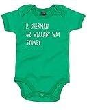 (フィリプシャーマン　４２ワラビーウェイ　シドニー) P Sherman 42 Wallaby Way Sydney, プリント　ベビースーツ - グリーン/白 12-18 ヶ月
