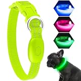 【本物のKOSKILL社】 LED光る首輪 犬用 散歩 夜 ライト USB充電式 小型犬 中型犬 大型犬 安全性 サイズ調整可能 視認距離500mで夜間も安心（グリーン, S）