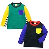 ベビー服 男の子 Tシャツ 長袖 Moujonjon ムージョンジョン 日本製 柔らか天竺 ソフトタッチ 配色切替 スナップボタン 男児 ベビー (1.グリーン/95cm)