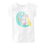 カーターズ（Carter's） 女の子用CATCH SOME WAVESサーフボードアップリケ付き半袖Tシャツ　並行輸入 (6months(70cm)) [並行輸入品]