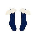 Pumpumly　秋冬 ベビー ソックス 靴下　かわいい レギンス　手つくり飾り天使翼　お祝い 新生児 可愛い ども用 キッズ用 1-3歳/4-6歳 20色選択可能