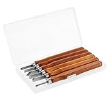 6個入り イミテーションマホガニー 彫刻刀 木彫ナイフ ツール ウッドハンドル SK2合金鋼