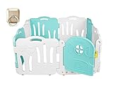 良いベビールーム、セルフプレーが赤ちゃんフェンス、安全ガードベビー接続し、拡張可能な、安全扉セット8P（並行輸入品） (mint&white)