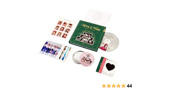 Amazon Twice 1st Repackage Album Merry Happy Merry Ver Cd Photo Book Photo Card Post Card Sticker Free Gift K Pop Sealed Twice アジアンポップ ミュージック