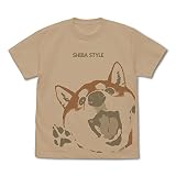 コスパ 世界の終わりに柴犬と 石原雄先生デザイン ハルさん突撃 Tシャツ LIGHT BEIGE Mサイズ