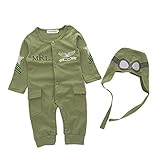 AvaCostumeベビーボーイズパイロットジャンプスーツセット幼児服、18M