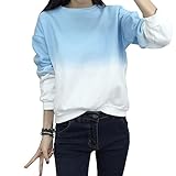 (マーシェル) Marshel マタニティ トップス トレーナー おしゃれ デザイン カラー グラデーション 産前 産後 長く使える 妊婦服 ブルー M