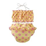 (チャックル) chuckle *ベビースイム*クリーム水玉フリル水遊び用おむつパンツセット クリーム 100cm M8906-100-40