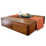 テーブル ローテーブル 天然木ウォールナット製 ブラウン