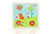 Wooden Learning Educational Toy Geometry Cognitive and Matching Puzzle [並行輸入品]