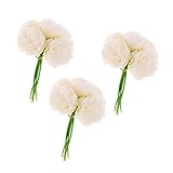 Homyl 15本　ブライダル　ブライドメイド　ブーケ　結婚式　パーティー　工芸品　写真小道具　ホワイト