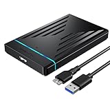 ACASIS 2.5インチハードドライブエンクロージャ、SATA 3.0からUSB3.0への2.5インチSSD＆HDD外付けハードドライブエンクロージャ、最大6TBサポート、7mm / 9.5mm 2.5" SSD HDD向けのツールフリー外付けハードドライブケース、UASPサポート