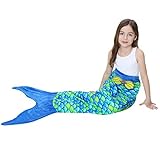 Genda 2Archer(JP)　人魚　マーメイド　子供用　毛布　星柄　寝袋　フリース　柔らかい　ソフト　マーメイドブランケット　人魚姫に変身　春　秋　冬　ギフト