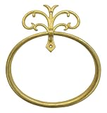 ドゥーブジャパン 欧州金物 FIORE フィオーレ タオル掛け Towel Ring タオルリング OVAL 真鍮色 TR115HP 1個