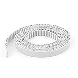 uxcell タイムベルト　PU製ホワイト　2m長さ　XLタイプ　5.08mmピッチ 10mm広さ