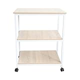 UNE BONNE(ウネボネ) ラック インテリアラック アンティーク シェルフ 3段 ディスプレイラック 棚 オープンラック キャスター ストッパー 幅60cm 高さ69.5cm お客様組立