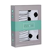 Pack n Play Playard Sheet | Portable Crib Sheet Set 2 Pack Black and White Abstract Stripes and Dots