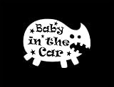 ノーブランド 白 カバ Baby in the car シール ステッカー デカール