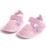 ベビーシューズ　ベビー靴　ファーストシューズ　花柄　可愛い　軽い　女の子　赤ちゃん　春夏用 (M, ピンク)