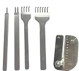 レザークラフト専用菱目打ち工具 精密皮革壓花神器6mm