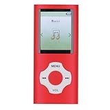 MP3 プレーヤー、1.8 インチカラースクリーン MP3 MP4 プレーヤーポータブル音楽プレーヤー最大 128GB サポート、ノイズリダクションデジタル音楽プレーヤー子供大人用 (赤)