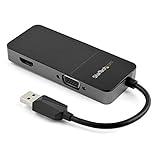 StarTech.com USBディスプレイアダプター/USB 3.0/USB Type-A - HDMI & VGA/4K30Hz/USBビデオアダプター USB32HDVGA