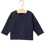Angeliebe エンジェリーベ ベビー服 ロゴ プリント カーディガン 赤ちゃん 新生児 あったか 羽織もの 70 ～ 80 ネイビー 55214 5521424