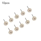 10個入り 研磨ホイール フェルトバフ 軸付フェルトホイール ベージュフェルト