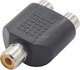 オーディオファン RCA分配アダプター ピンジャック メス×1 - ピンジャック メス×2 オーディオアダプター