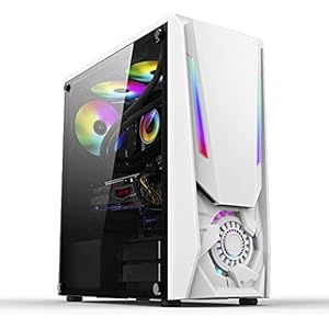 Ren He Pcケース ミドルタワー型 ゲーミングケース Spcc Abs製 強化ガラスサイドパネル 1mm Led Rgbファン 6基 搭載可能 高拡張性 高冷却性能 ゲーミングケース Atx M Atx Itx対応 ホワイト Geartics