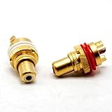 RCA端子銅箔金前置増幅器シャーシDACオーディオ信号（2パック）