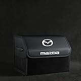 マツダ ラゲッジ収納ソフト トランク収納ボックス 収納ボックス ロードスター プレマシーアテンザ アクセラ CX-3 CX-5 CX-8 デミオ 専属ロゴ パーティション収納設計 板挟み 丈夫で長持ちする 車用 スエード素材 [並行輸入品] （マツダ、スモール）