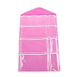 Hanging Organizer Over The Door 16 / 10-pocketシューズラックシェルフドアハンガーホルダーストレージバッグ 10 Pockets ピンク 432803600
