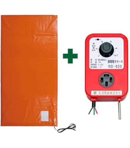 農電園芸マット4枚 農電電子サーモ2個セット　中古 Amazon | 【農電電子サーモと園芸マットセット】日本ノーデン 農電電子