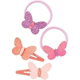 OSHKOSH(オシュコシュ) 4パックバタフライスナップクリップ&ポニーホルダーセット マルチ 小物ジュエリー・ヘアーアクセサリー One Size【並行輸入】
