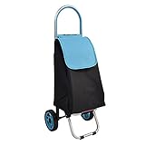 ショッピングカートトロリーロード33kgオックスフォードクロスブルーバッグ付きアルミニウム合金折り畳み軽量で持ち運びが可能