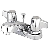 Kingston Brass KB160 Vista Twin Canopy Handles 4-Inch Centerset Lavatory Faucet with Non-Metallic Po