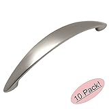 Cosmas ® 6003 – 128snサテンニッケルモダンキャビネットハードウェアハンドルプル – 5 "インチ( 128 mm )穴中心 – 10パック