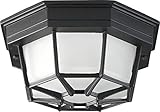 HomeStyle HS71010-31 One Light Flushmount-Die Cast in Black [並行輸入品]