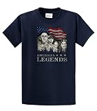 The Three Stooges 半袖Tシャツ Rushmorons American Legends Mount Rushmore Morons 3 Curly Moe Larry Tシャツ, ネイビー, 3X-Large